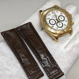 20/16 mm Crocodile strap pour ROLEX Daytona 16518