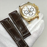 20/16 mm Crocodile strap pour ROLEX Daytona 16518