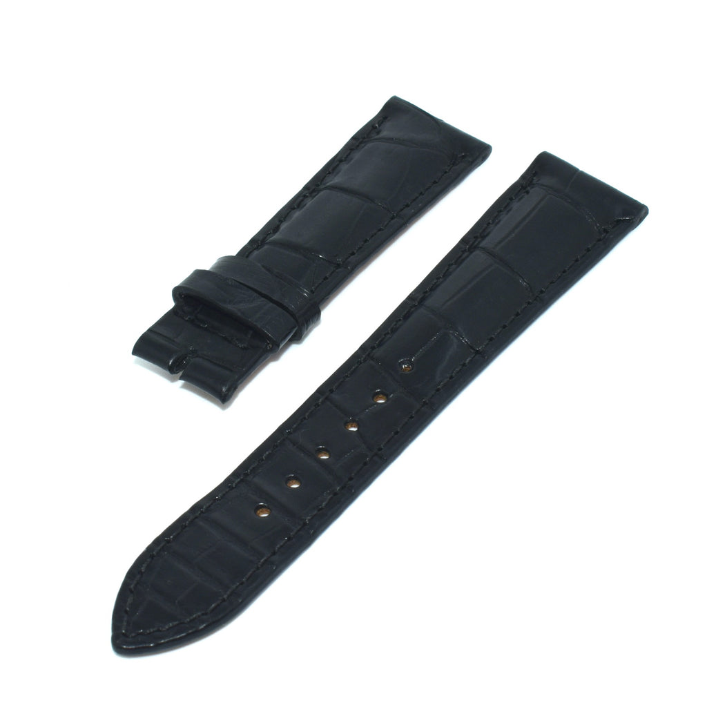 Bracelet montre crocodile new arrivals noir