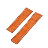 24/22 mm Crocodile strap for the deployment buckle BREITLING and TAG Heuer