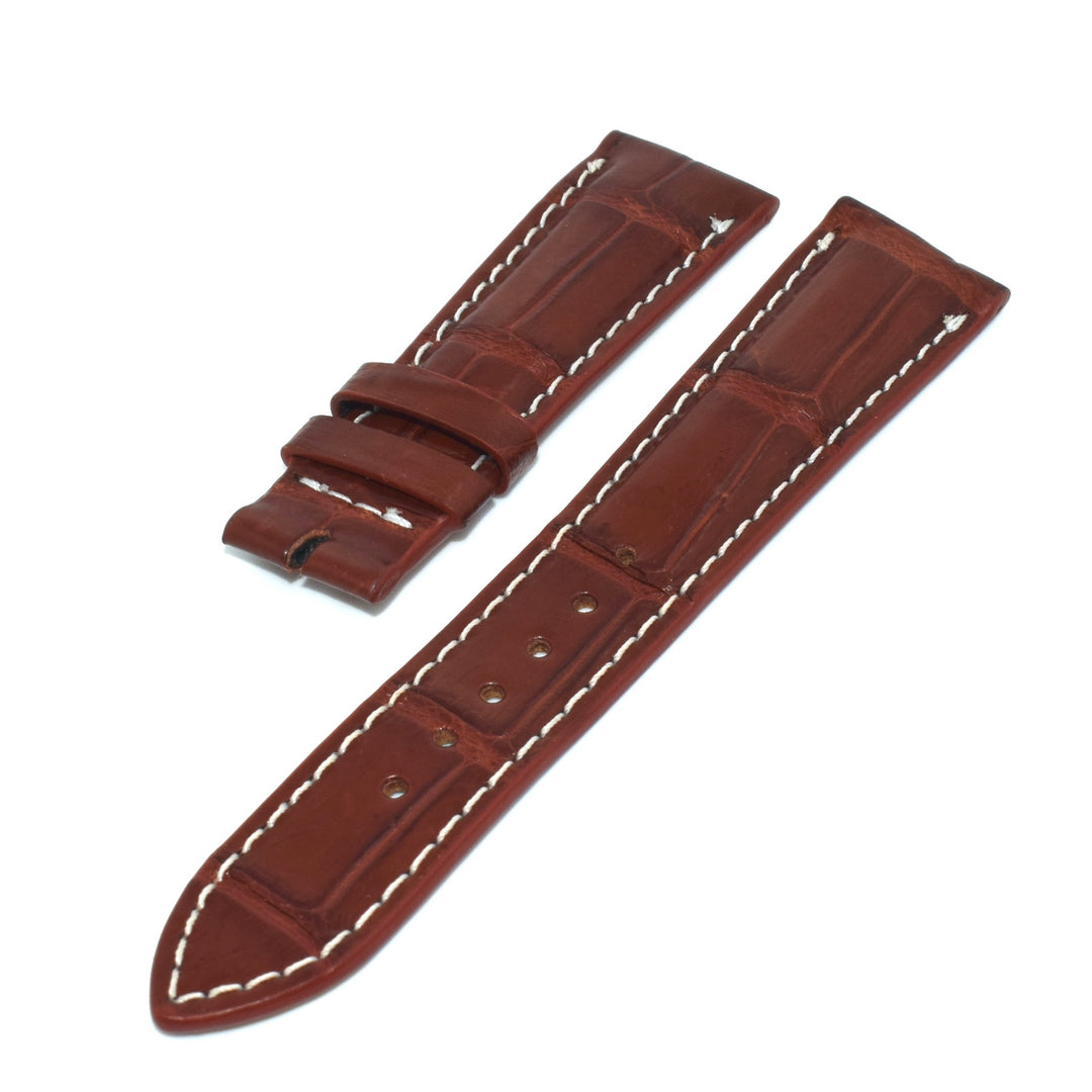 Bracelet De Montre Zenith En Cuir Noir - Largeur 13 Mm - Occasion Très Bon État