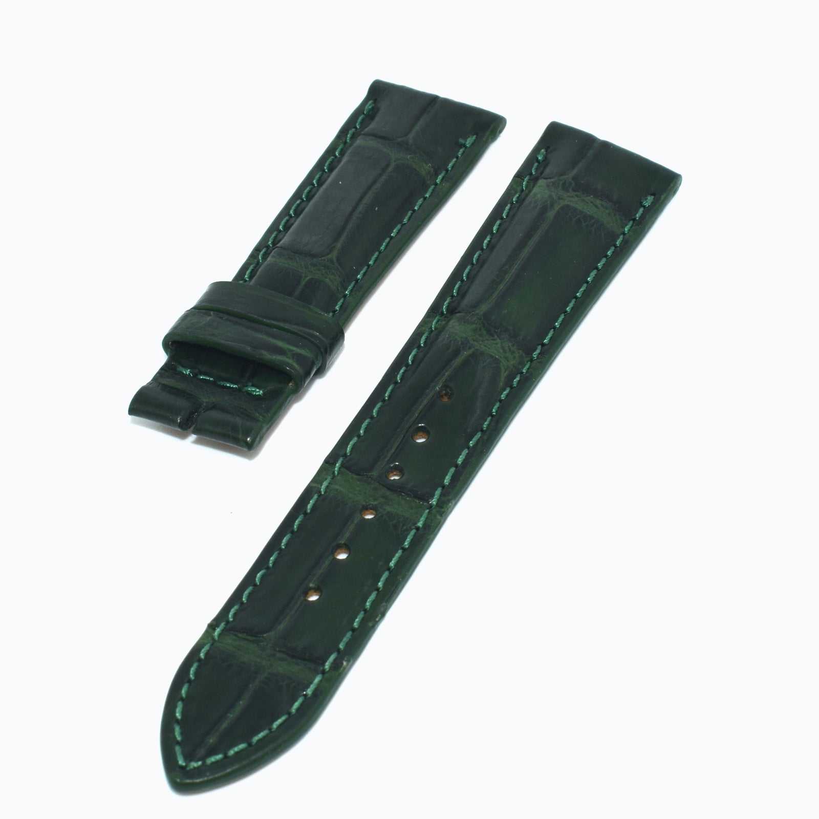 Bracelet De Montre Breguet En Véritable Crocodile Marron Clair, 21 Mm, Neuf Sans étiquette