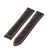 Bracelet crocodile 21/18 mm pour la boucle déployante Omega et TAG Heuer