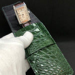 Travel case for 1 watch - crocodile leather | GREEN