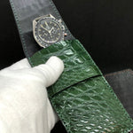 Travel case for 1 watch - crocodile leather | GREEN