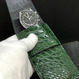 Travel case for 1 watch - crocodile leather | GREEN