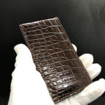 Travel case for 1 watch - crocodile leather | CHOCOLATE