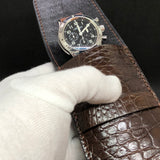 Travel case for 1 watch - crocodile leather | CHOCOLATE